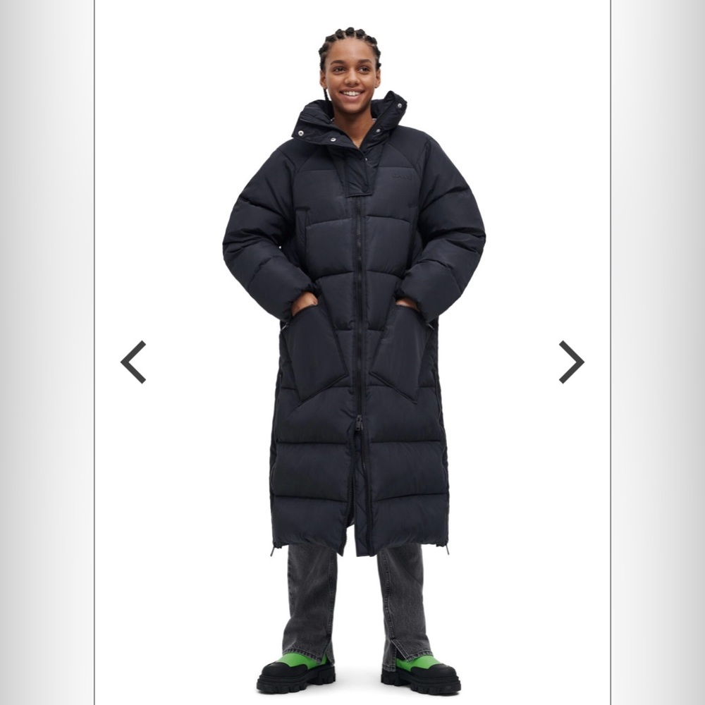 GANNI Tech Puffer Oversized Puffer Coat